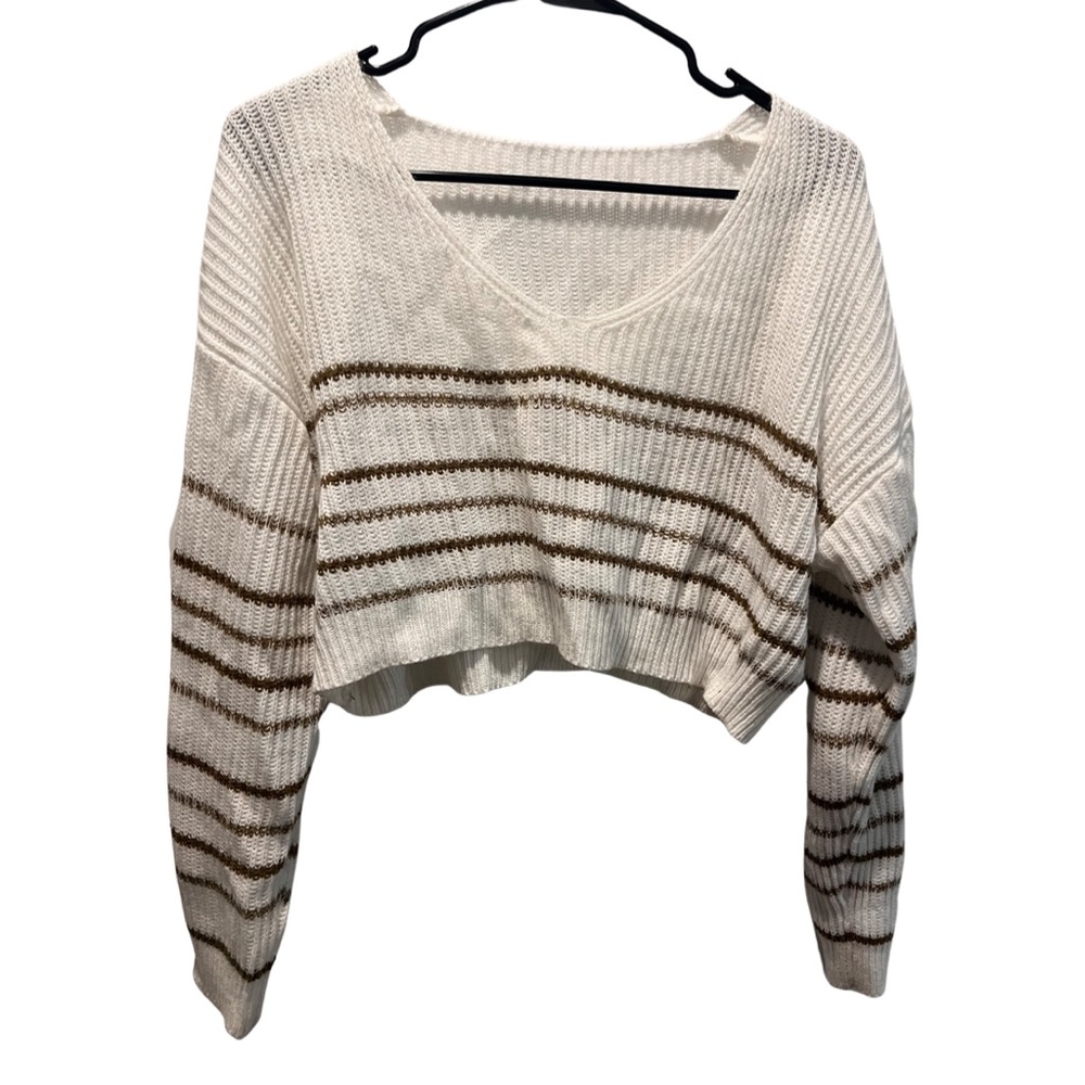 Crop Stripe Sweater